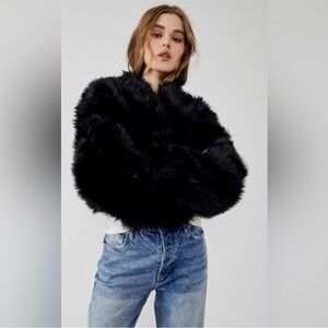 Free People Faux Fur Jacket